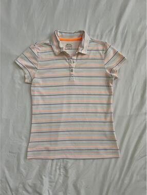 Slazenger women’s size small white/orange/grey athletic polo